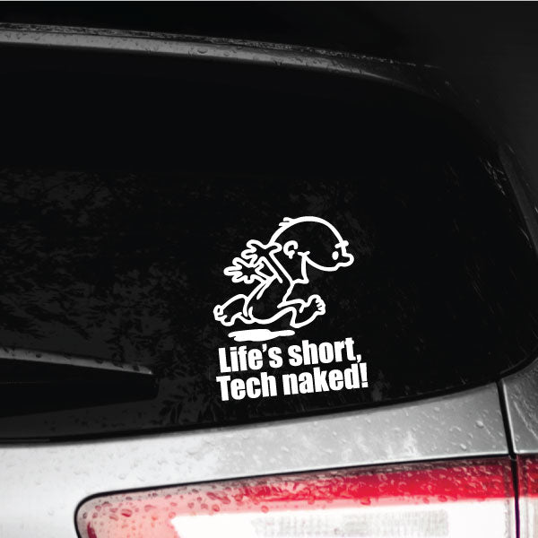 Image of Naked Calvin - Life is Short Man Decals