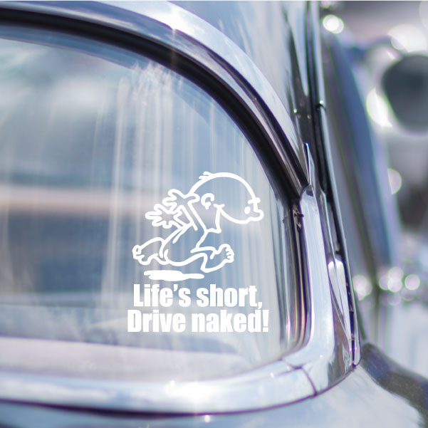 Image of Naked Calvin - Life is Short Man Decals