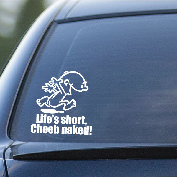 Image of Naked Calvin - Life is Short Man Decals