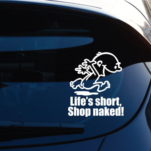 Image of Naked Calvin - Life is Short Man Decals