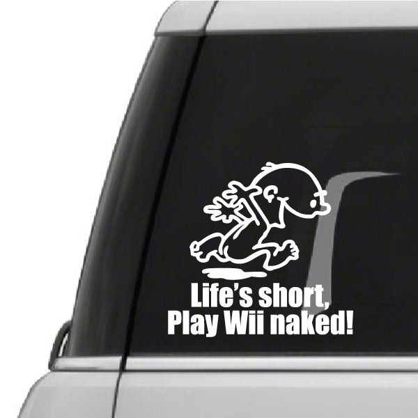 Image of Naked Calvin - Life is Short Man Decals