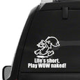 Image of Naked Calvin - Life is Short Man Decals