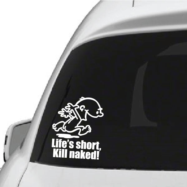 Image of Naked Calvin - Life is Short Man Decals