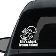 Image of Naked Calvin - Life is Short Man Decals