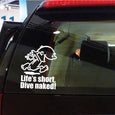 Image of Naked Calvin - Life is Short Man Decals