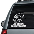 Image of Naked Calvin - Life is Short Man Decals