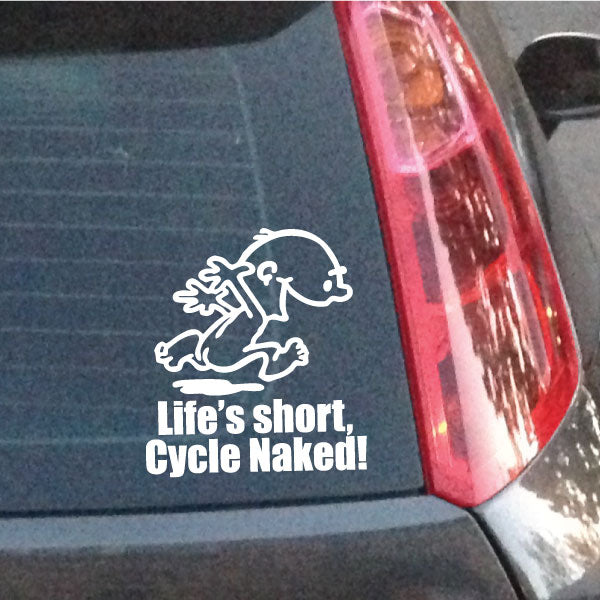 Image of Naked Calvin - Life is Short Man Decals