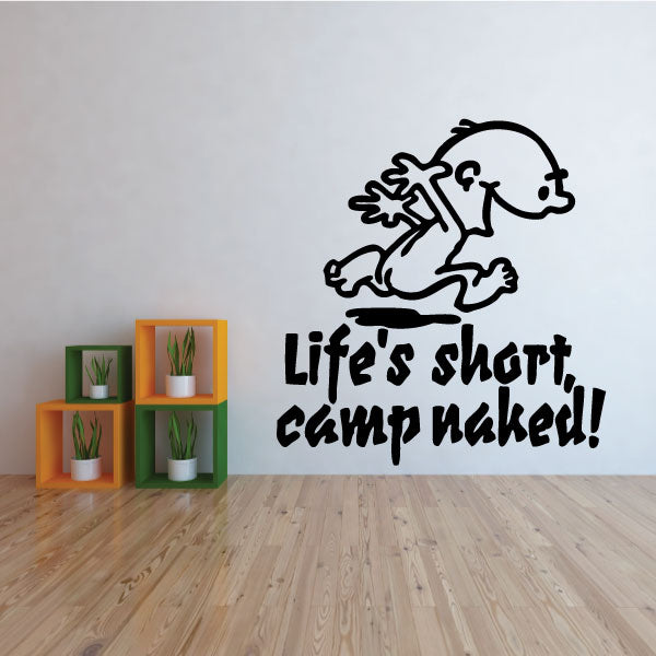 Image of Naked Calvin - Life is Short Man Decals