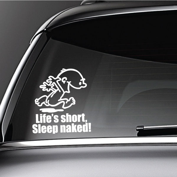 Image of Naked Calvin - Life is Short Man Decals