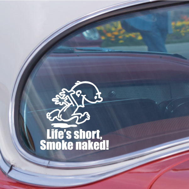 Image of Naked Calvin - Life is Short Man Decals