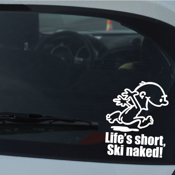 Image of Naked Calvin - Life is Short Man Decals