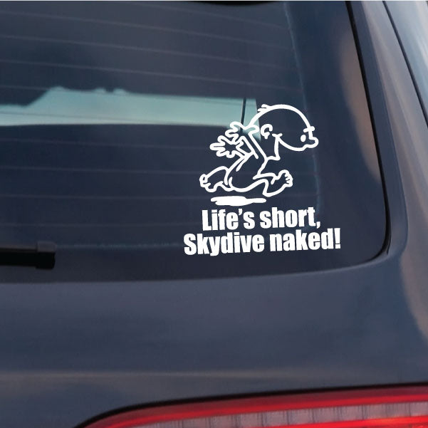 Image of Naked Calvin - Life is Short Man Decals