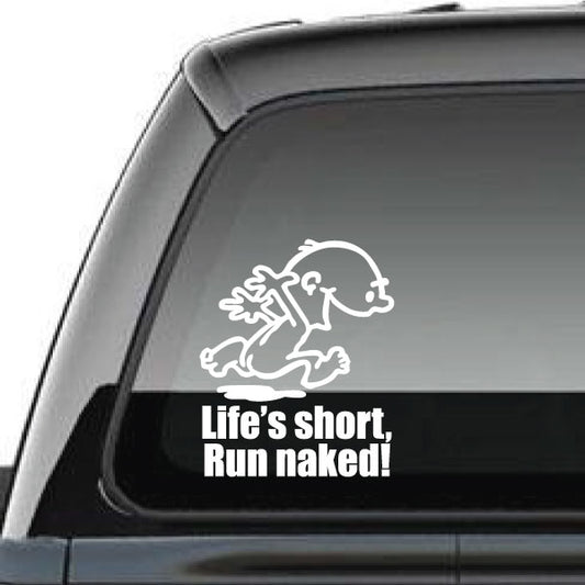 Image of Naked Calvin - Life is Short Man Decals