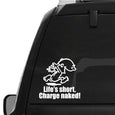 Image of Naked Calvin - Life is Short Man Decals