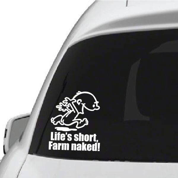 Image of Naked Calvin - Life is Short Man Decals