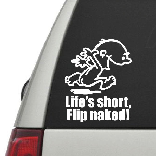 Image of Naked Calvin - Life is Short Man Decals