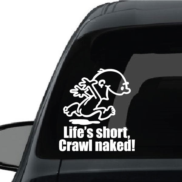 Image of Naked Calvin - Life is Short Man Decals