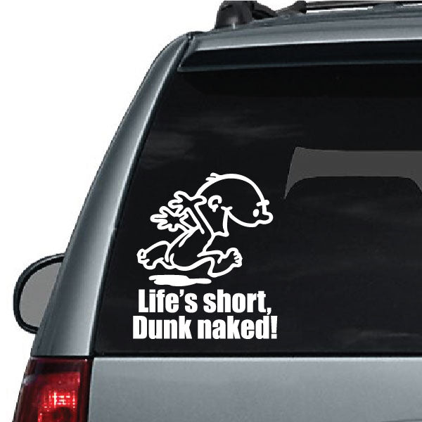 Image of Naked Calvin - Life is Short Man Decals