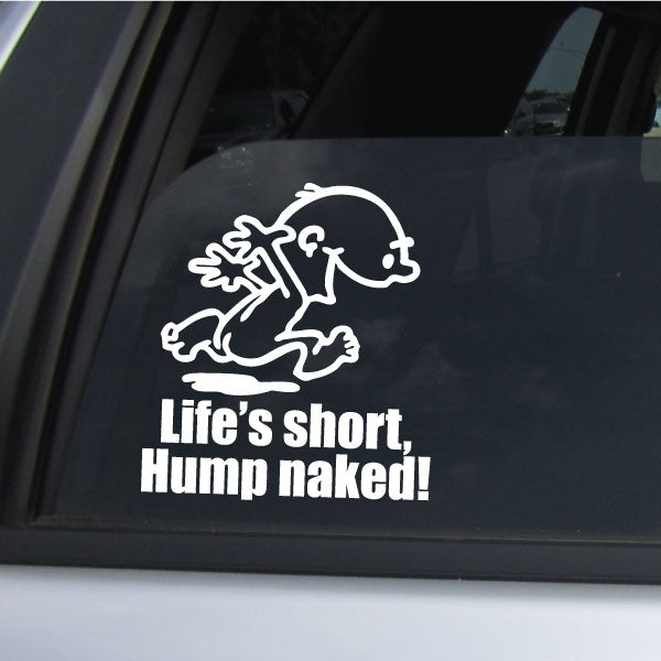 Image of Naked Calvin - Life is Short Man Decals