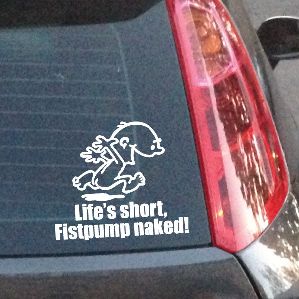 Image of Naked Calvin - Life is Short Man Decals