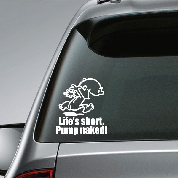 Image of Naked Calvin - Life is Short Man Decals