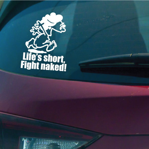 Image of Naked Calvin - Life is Short Mom Decals