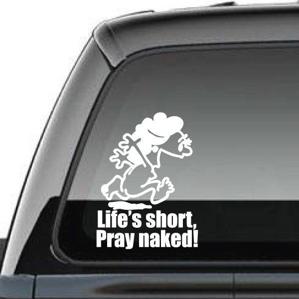 Image of Naked Calvin - Life is Short Mom Decals