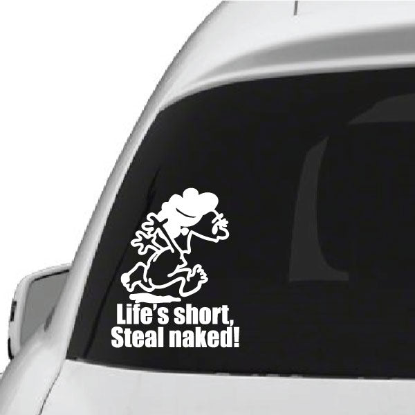 Image of Naked Calvin - Life is Short Mom Decals