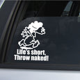 Image of Naked Calvin - Life is Short Mom Decals