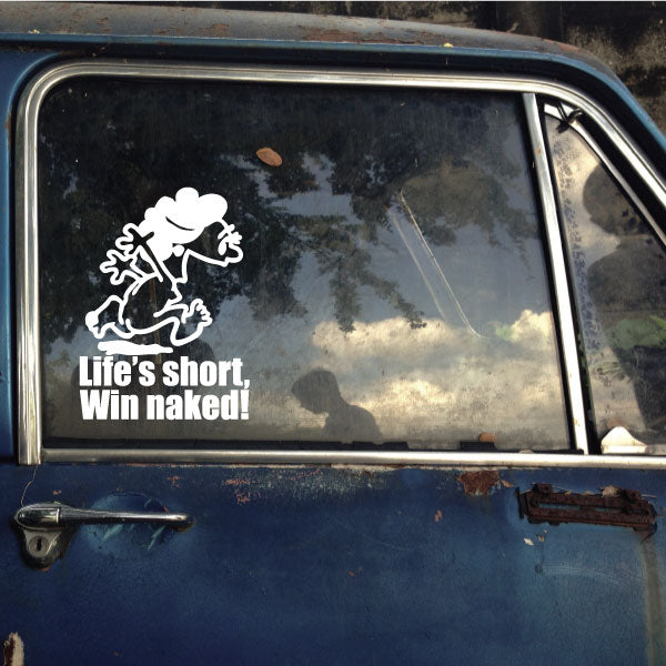 Image of Naked Calvin - Life is Short Mom Decals