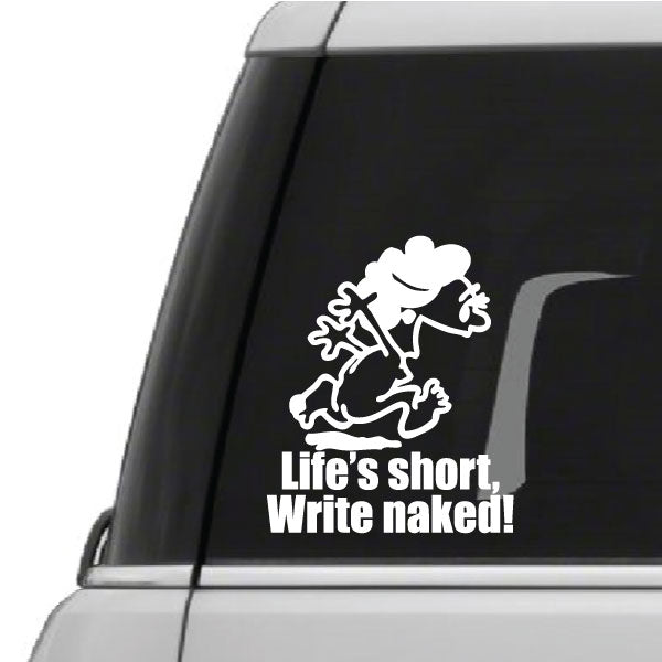 Image of Naked Calvin - Life is Short Mom Decals