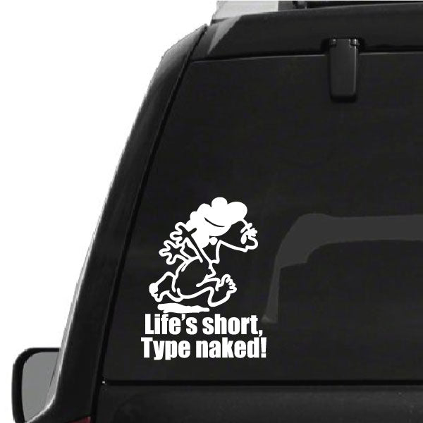 Image of Naked Calvin - Life is Short Mom Decals