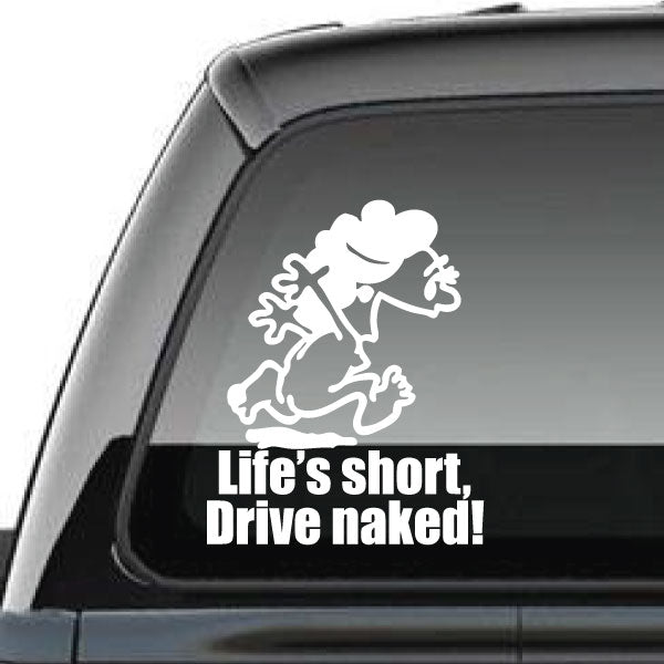 Image of Naked Calvin - Life is Short Mom Decals