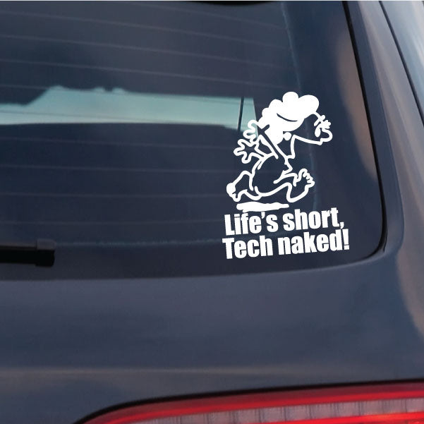 Image of Naked Calvin - Life is Short Mom Decals