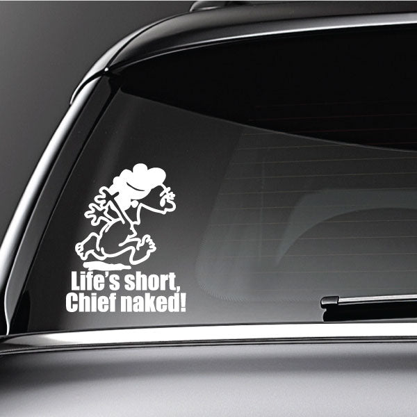 Image of Naked Calvin - Life is Short Mom Decals