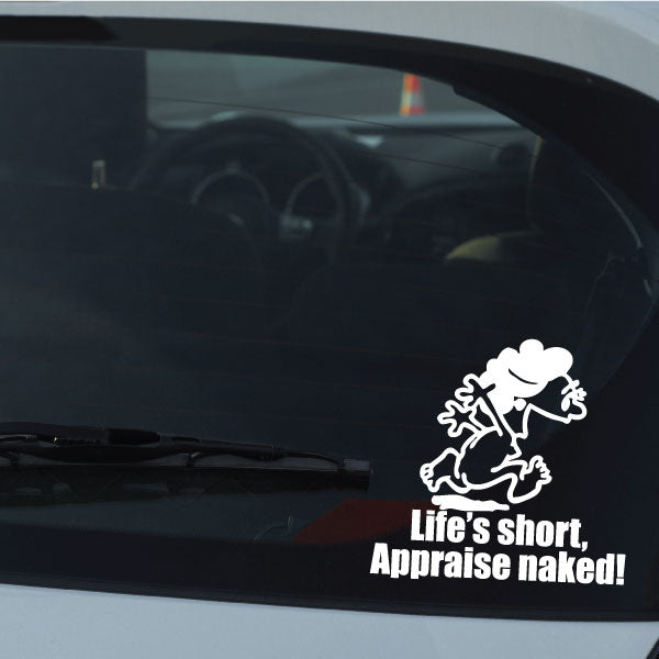 Image of Naked Calvin - Life is Short Mom Decals