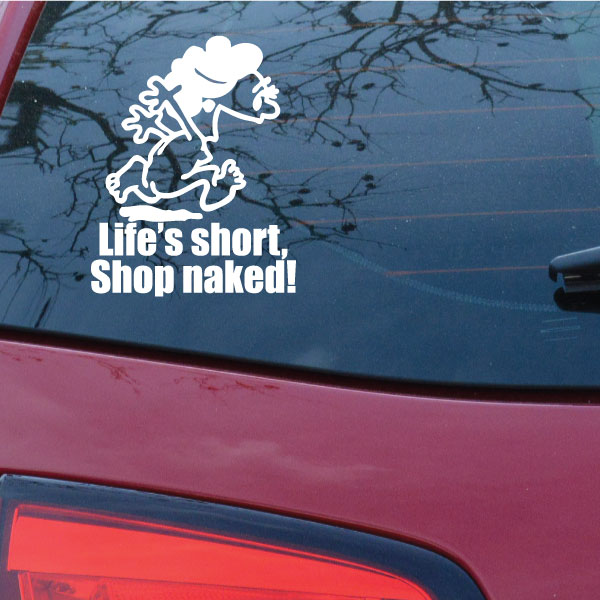 Image of Naked Calvin - Life is Short Mom Decals