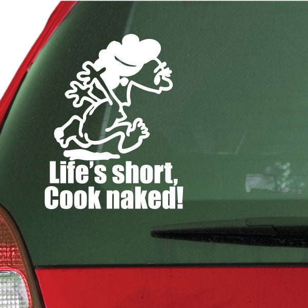 Image of Naked Calvin - Life is Short Mom Decals