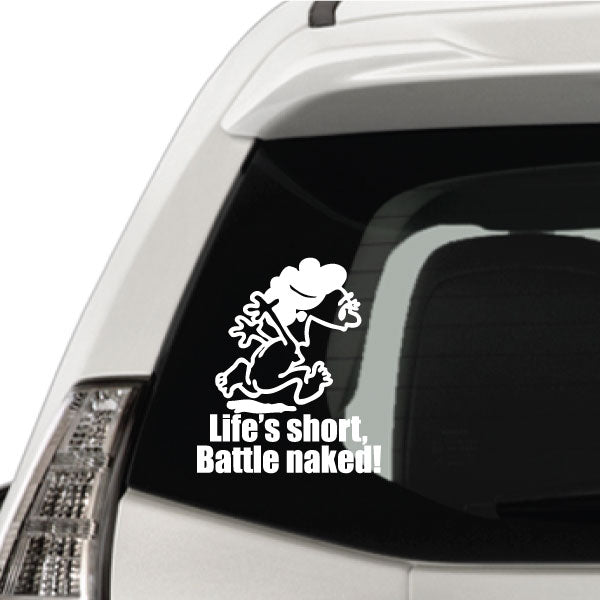 Image of Naked Calvin - Life is Short Mom Decals