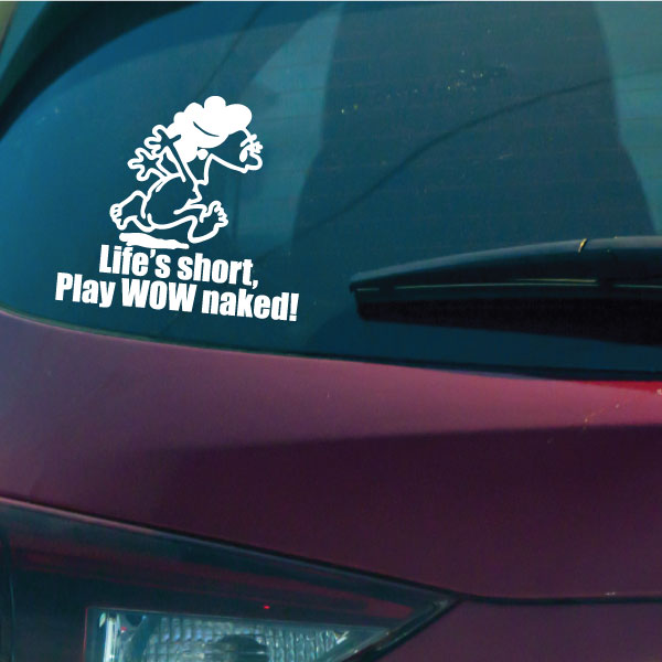 Image of Naked Calvin - Life is Short Mom Decals