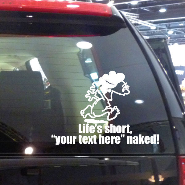 Image of Naked Calvin - Life is Short Mom Decals