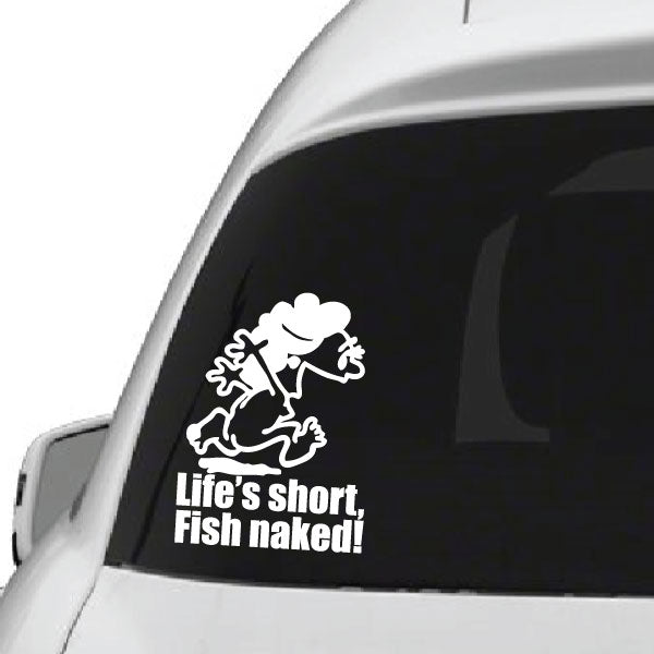 Image of Naked Calvin - Life is Short Mom Decals