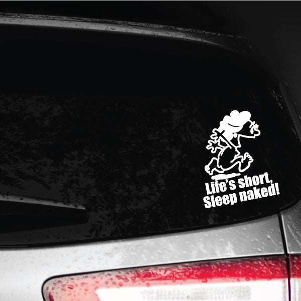 Image of Naked Calvin - Life is Short Mom Decals