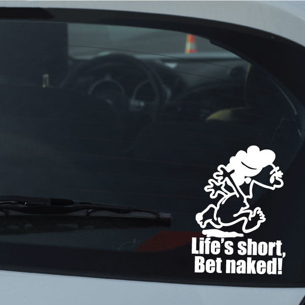 Image of Naked Calvin - Life is Short Mom Decals