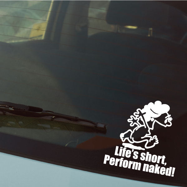 Image of Naked Calvin - Life is Short Mom Decals