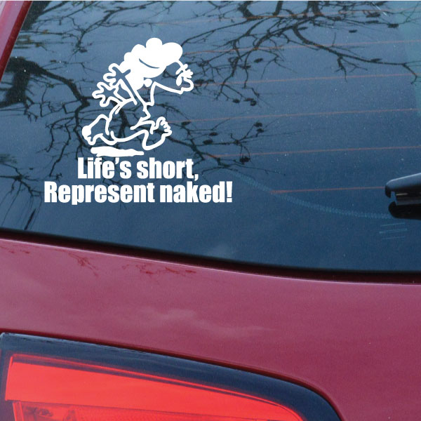 Image of Naked Calvin - Life is Short Mom Decals