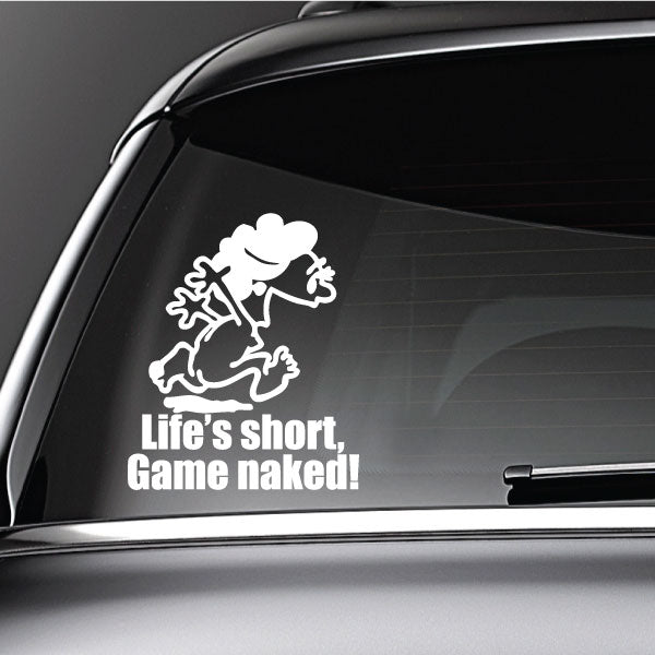 Image of Naked Calvin - Life is Short Mom Decals