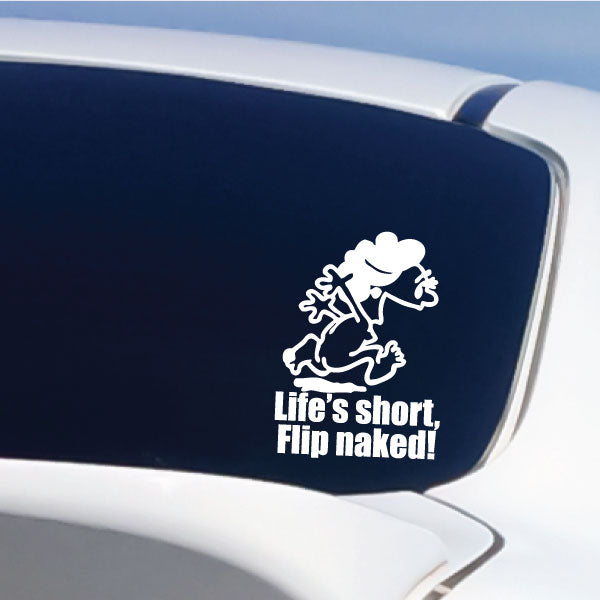 Image of Naked Calvin - Life is Short Mom Decals