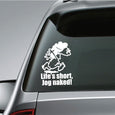 Image of Naked Calvin - Life is Short Mom Decals