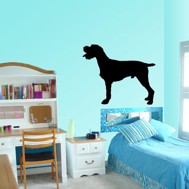 Black dog silhouette wall decal